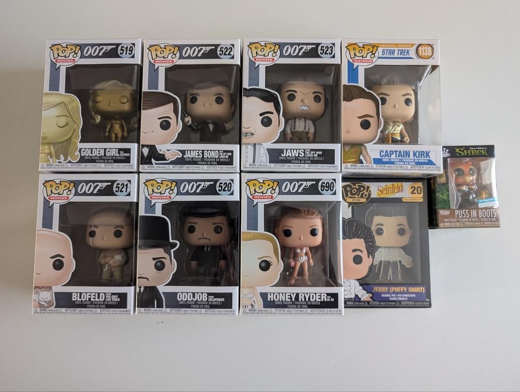 Assortiment Funko Pop! James Bond, Seinfeld, Star Trek, Ophalen of Verzenden, Nieuw