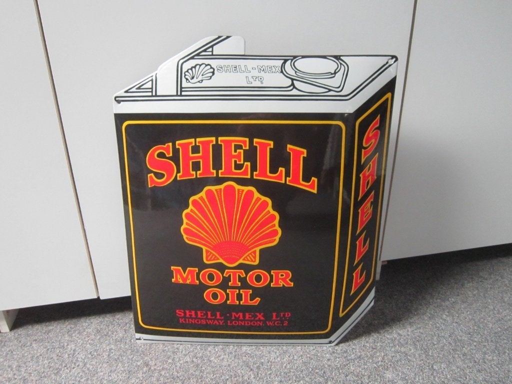 SHELL EMAILLE RECLAMEBORD, Verzamelen, Ophalen, Gebruikt, Reclamebord