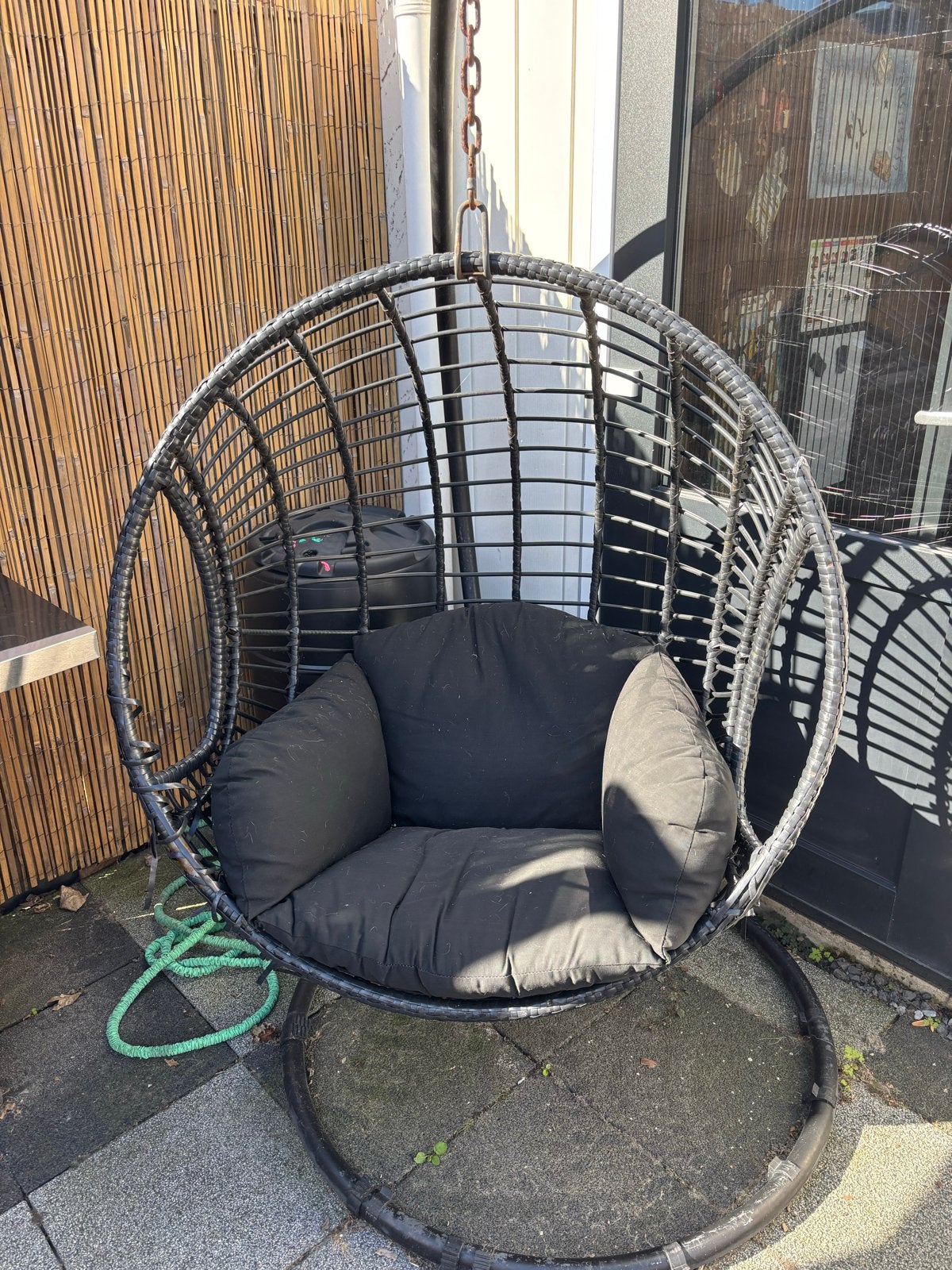Comfortabele hangstoel - opknapbeurt nodig, Ophalen, Gebruikt, Wicker