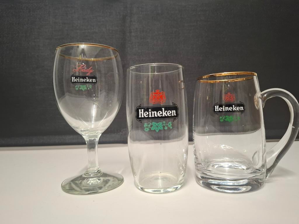 Heineken bierglazen, Ophalen of Verzenden, Zo goed als nieuw, Glas of Glazen, Heineken