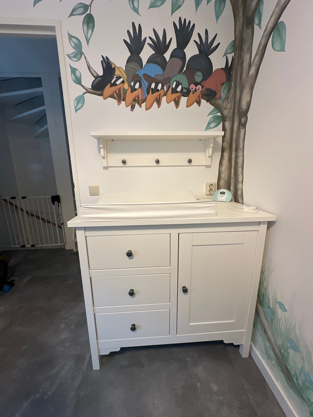 Witte commode twf met lades en kastje - Zo goed als nieuw, Ophalen, 50 tot 70 cm, Zo goed als nieuw, 75 tot 100 cm