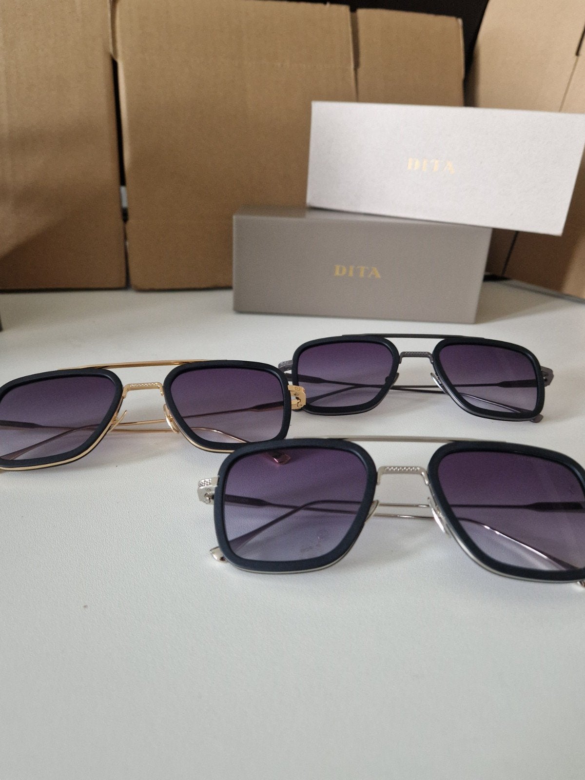 Dita 006 Zonnebril, Overige merken, Zonnebril, Zwart, Nieuw