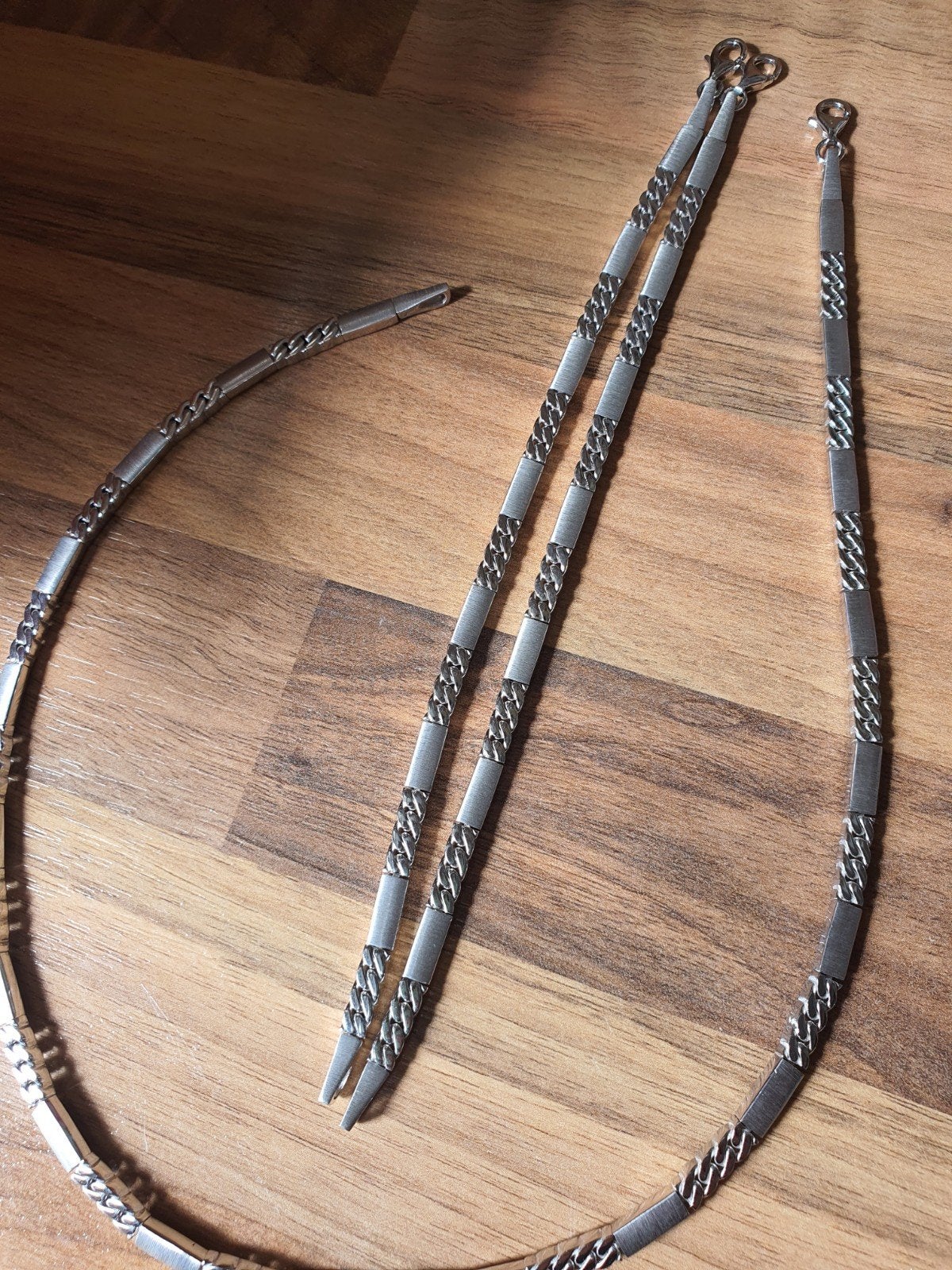 Lucardi Sterling Zilver Rhodium Plated Ketting armband set, Verzenden, Nieuw, Zilver, Zilver