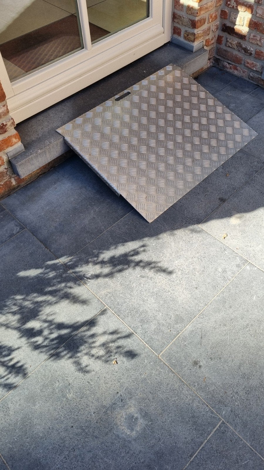 Drempelhulp / oprijplaat 80x60cm RVS, Ophalen, Zo goed als nieuw