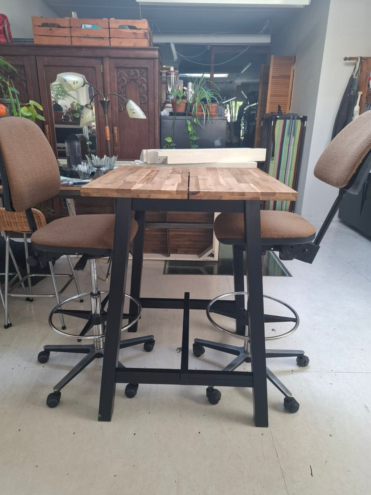 Ikea Skogsta bartafel 74x74cm, Huis en Inrichting, Ophalen, 100 tot 150 cm, Vierkant, Tot twee personen