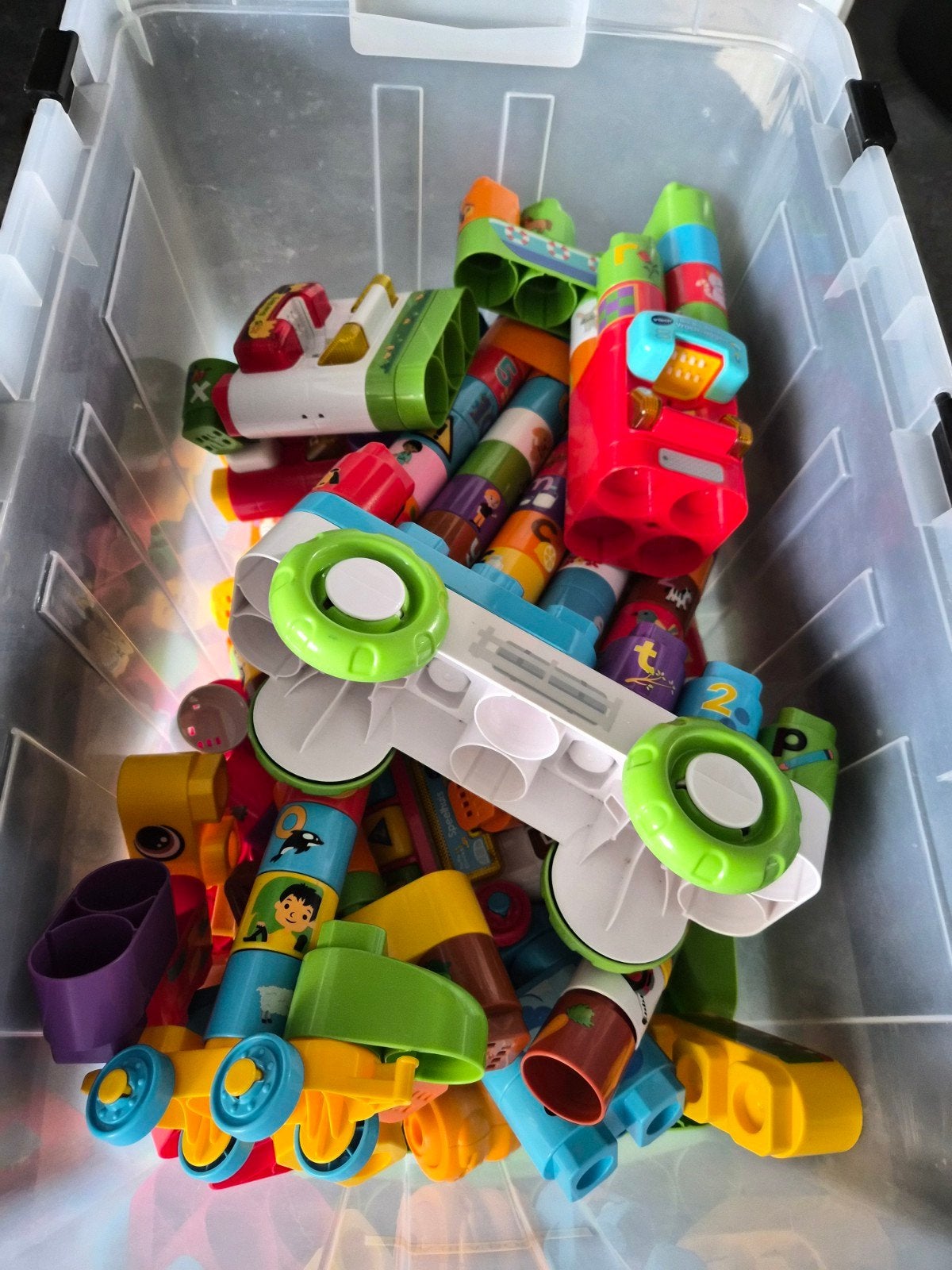 BlaBla blocks vtech, Kinderen en Baby's, Speelgoed | Babyspeelgoed, Zo goed als nieuw, Overige typen, Met licht, Met geluid, Met wieltjes