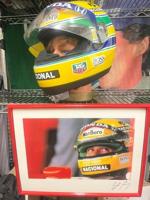 NIEUWE 1/1 helm Ayrton Senna Honda 1992 en 1993, Ophalen of Verzenden, Nieuw, Formule 1