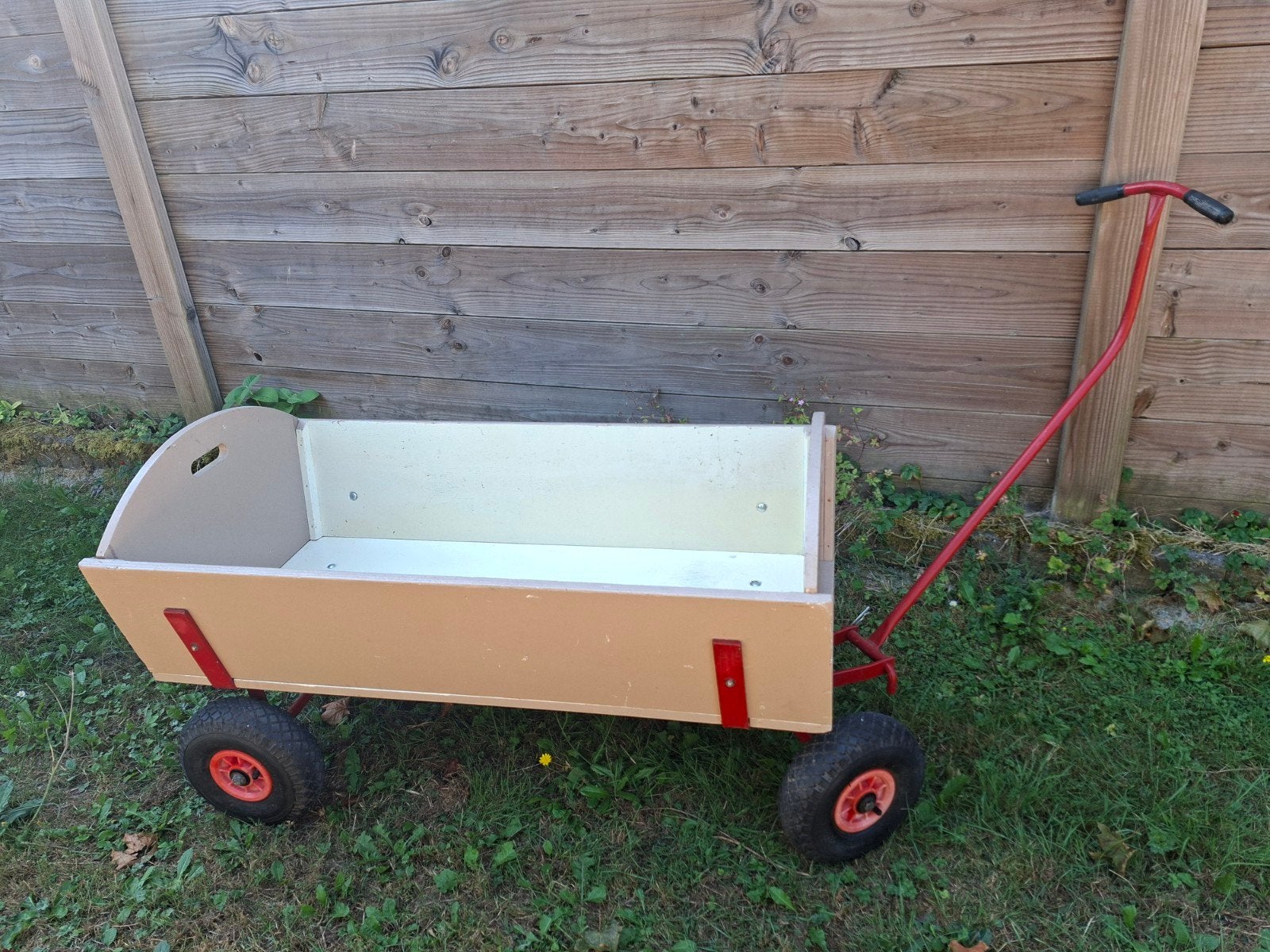 Grote houten bolderwagen met stalen frame, Caravans en Kamperen, Ophalen, Gebruikt