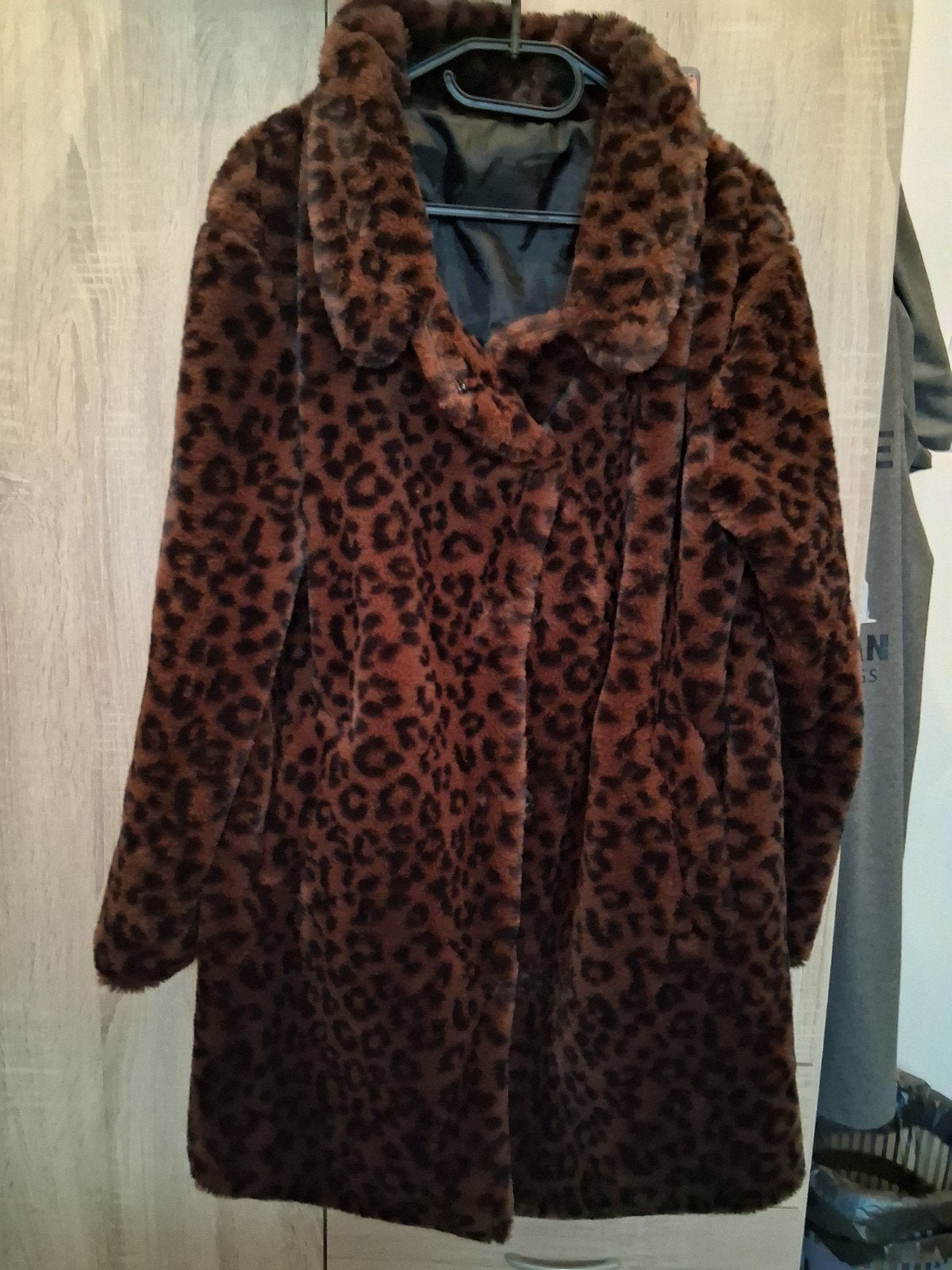 Leopardprint Faux Fur Jas - Maat L, Bruin, Maat 42/44 (L), Ophalen of Verzenden, Onbekend