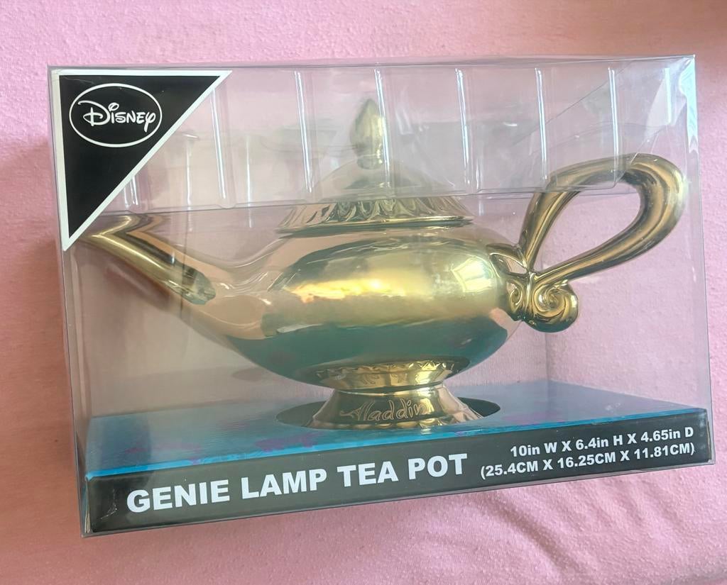 Nieuw - Disney Aladdin Genie Lamp Theepot, Goud, Nieuw, Metaal, Overige merken