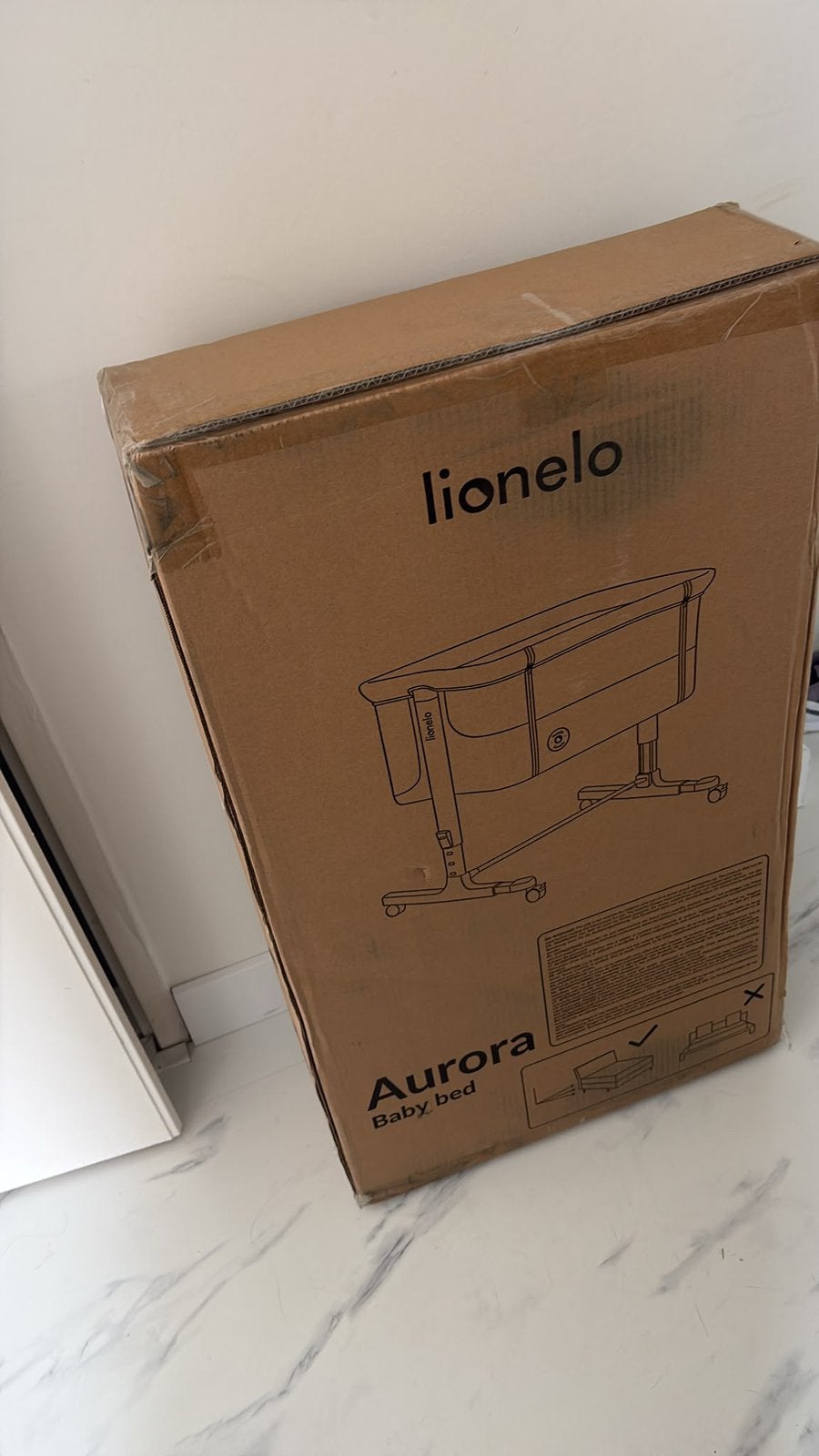 Lionelo Aurora Co-sleeper (Dark Grey) - NIEUW IN DOOS, Ophalen of Verzenden, Nieuw, Wieg