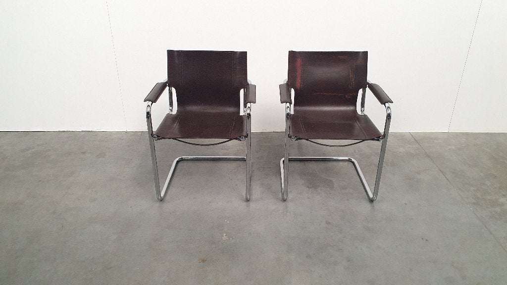 Matteo Grassi mart stam breuer 70s vintage design tuigleer, Ophalen, Gebruikt, Twee, Bruin