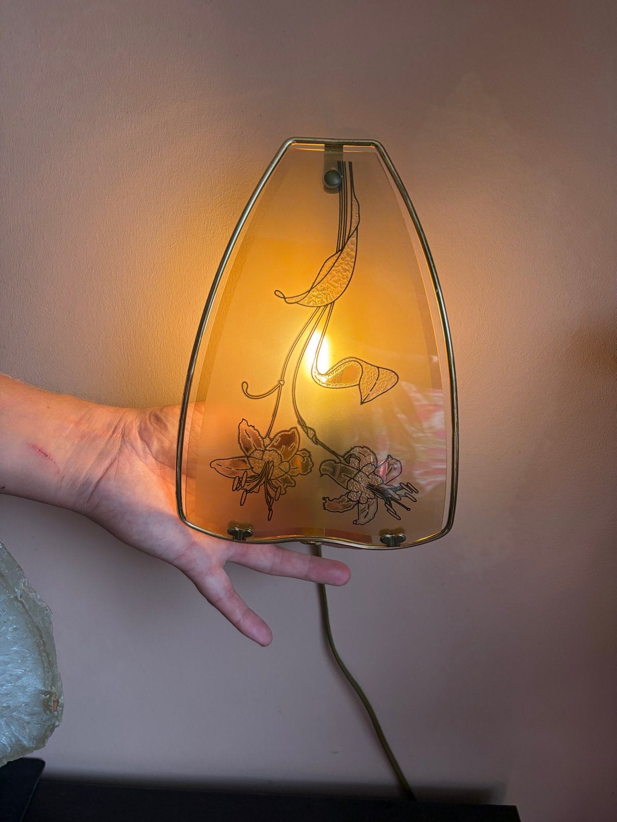 Vintage Hollywood Regency Wandlamp - Jaren '70/'80, Antiek en Kunst, Ophalen of Verzenden