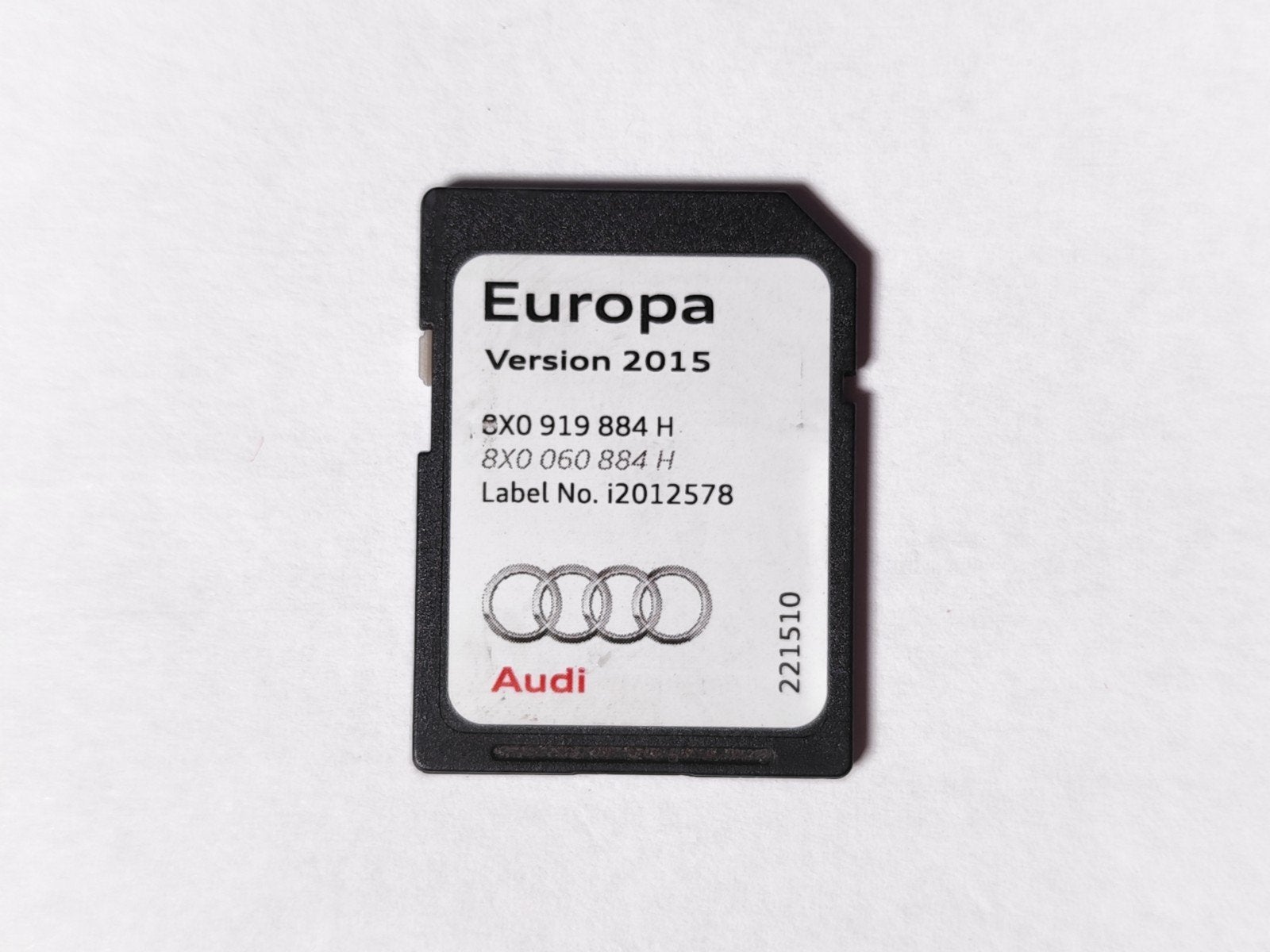 Audi Europa Navigatie SD Kaart 2015 - 8X0 919 884 H, Gebruikt, Heel Europa, Landkaarten, Audi