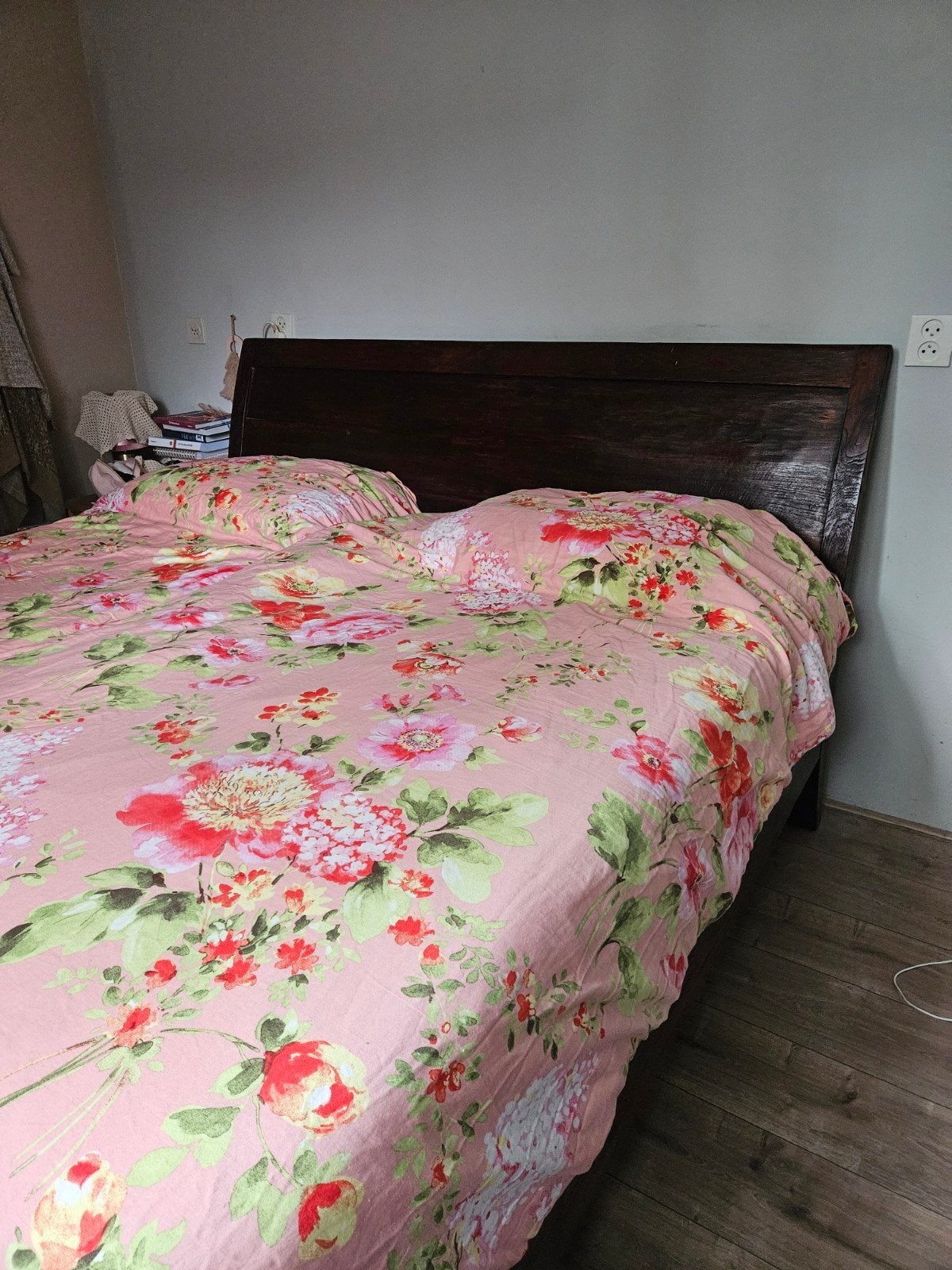 Tweepersoonsbed 180x200cm gratis af te halen LAATSTE WEEKEND, Huis en Inrichting, Ophalen, Gebruikt, Bruin, Tweepersoons