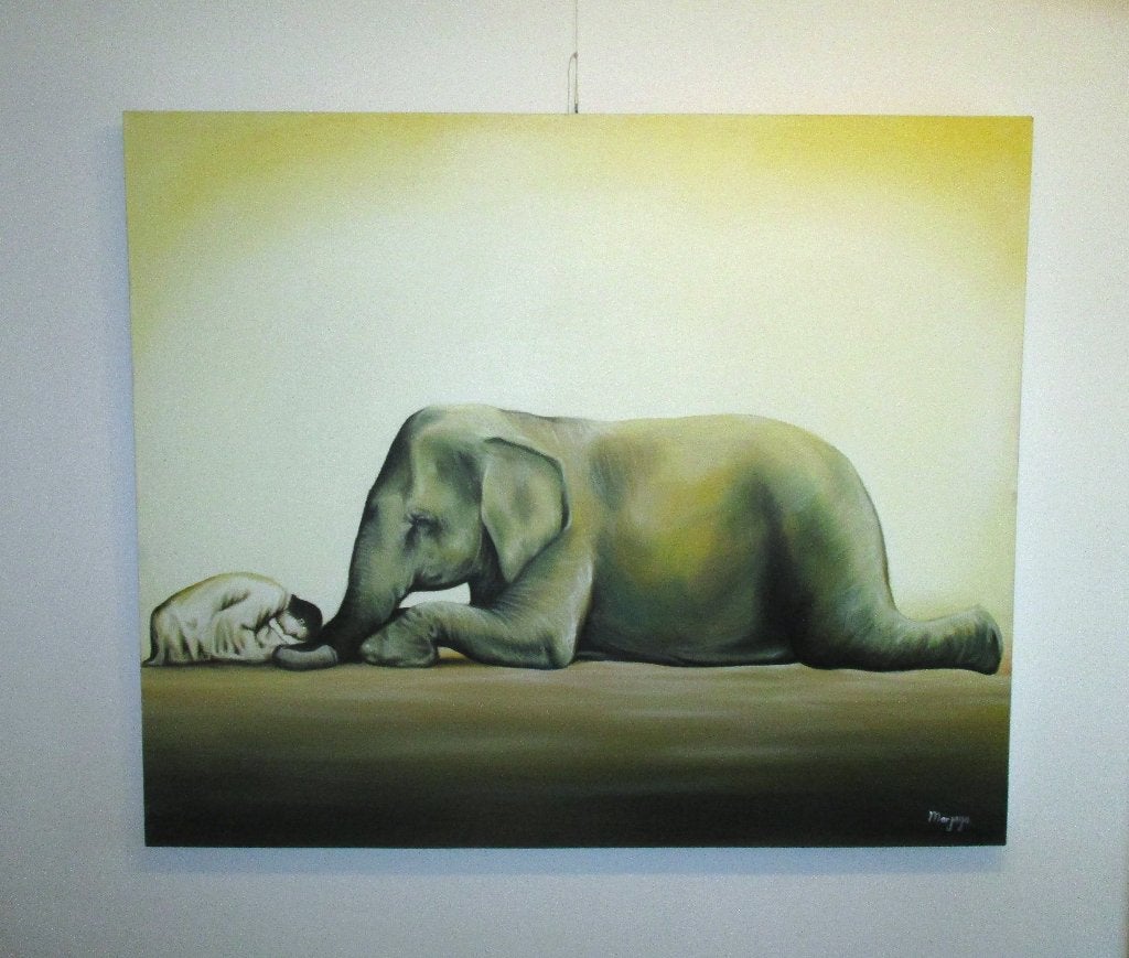 Olieverf schilderij: George Colbert's Ashes and Snow, Ophalen, Origineel werk, Doek, Realistisch