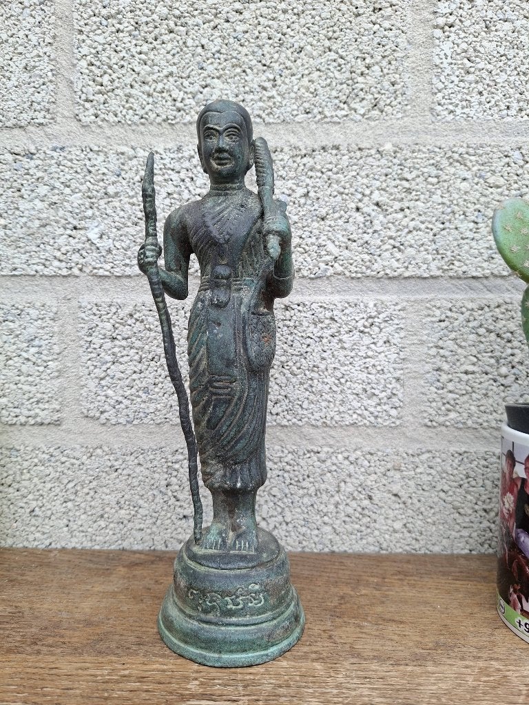 Bronzen monnik dvaravati, Ophalen of Verzenden, Zo goed als nieuw, Overige typen