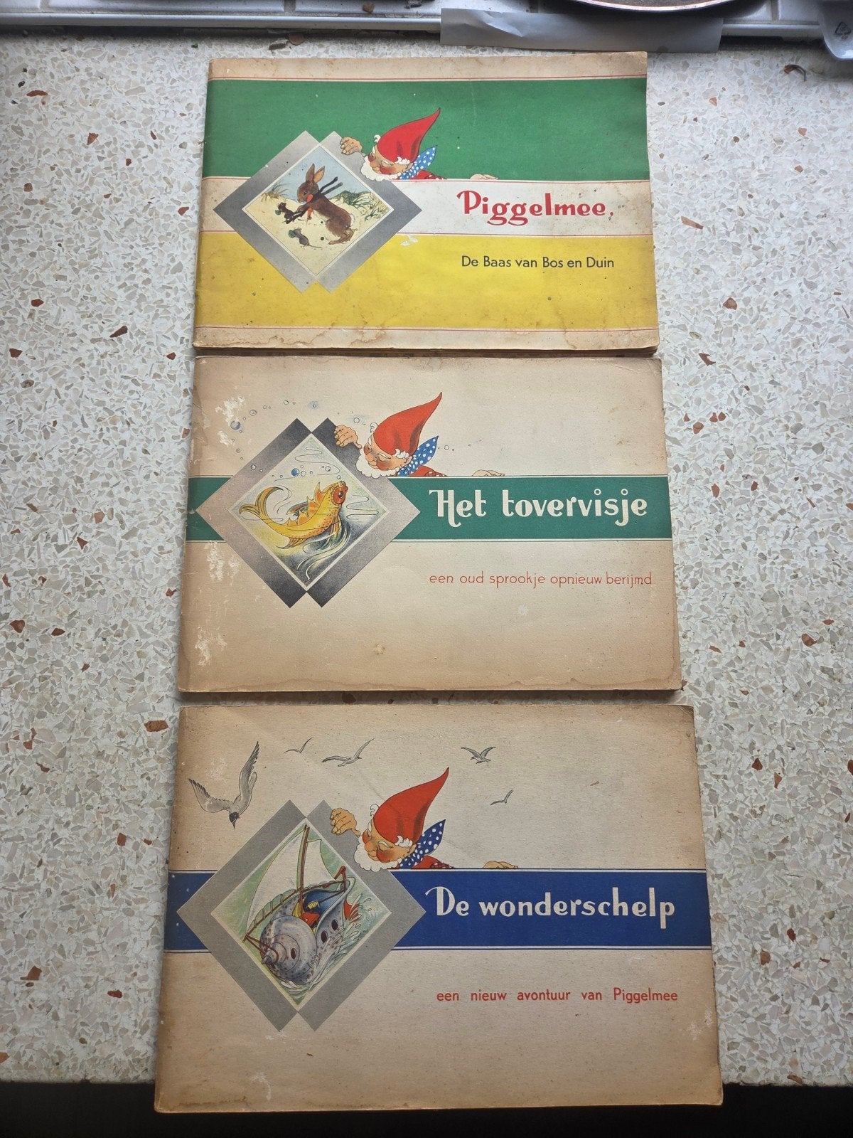 piggelmee 3x oude plaatjes albums, Verzenden, Gelezen, Plaatjesalbum