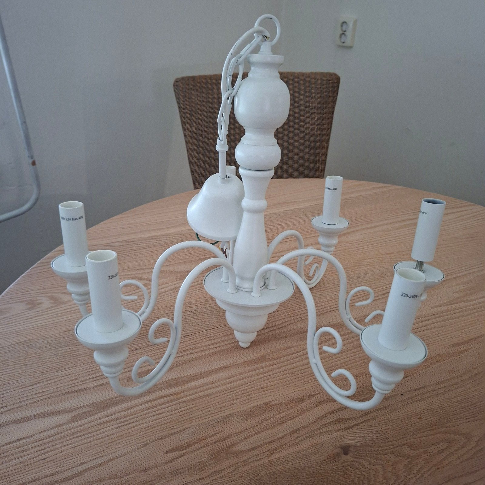 Hanglamp kinderkamer wit, kroonluchter, Wit, Ophalen, Lamp