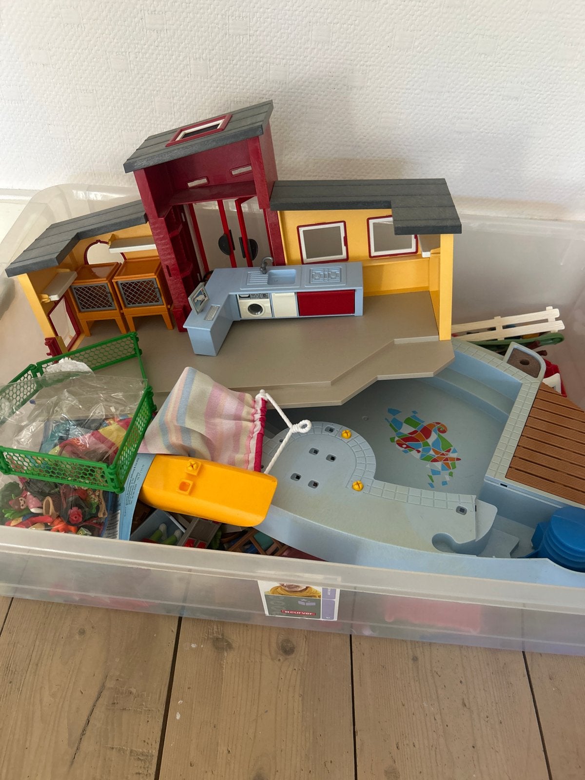 Bak met Playmobil, Ophalen, Gebruikt, Jongen of Meisje