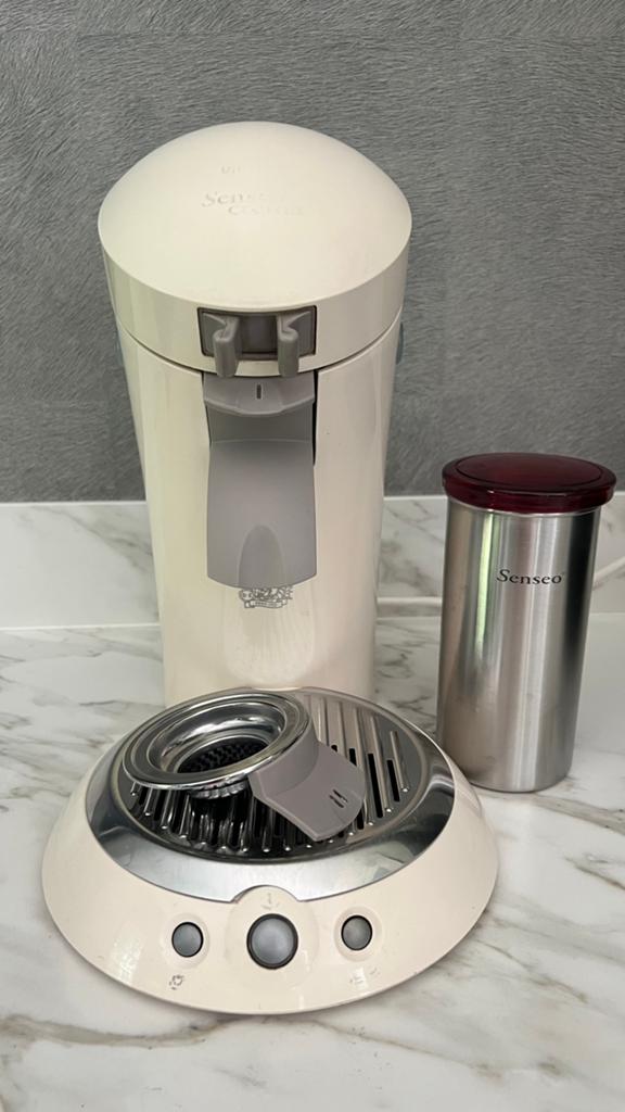 Cremekleurige Senseo koffiezetapparaat, Ophalen, Zo goed als nieuw, Koffiemachine