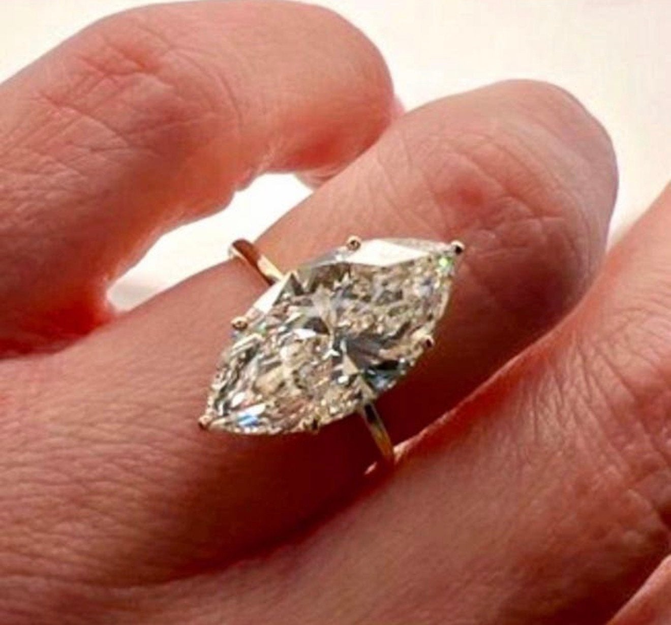 Gouden ring met VS1 diamant van 5.00ct!! winkelwaarde €8500, Nieuw, Ophalen of Verzenden, 17 tot 18, Met edelsteen