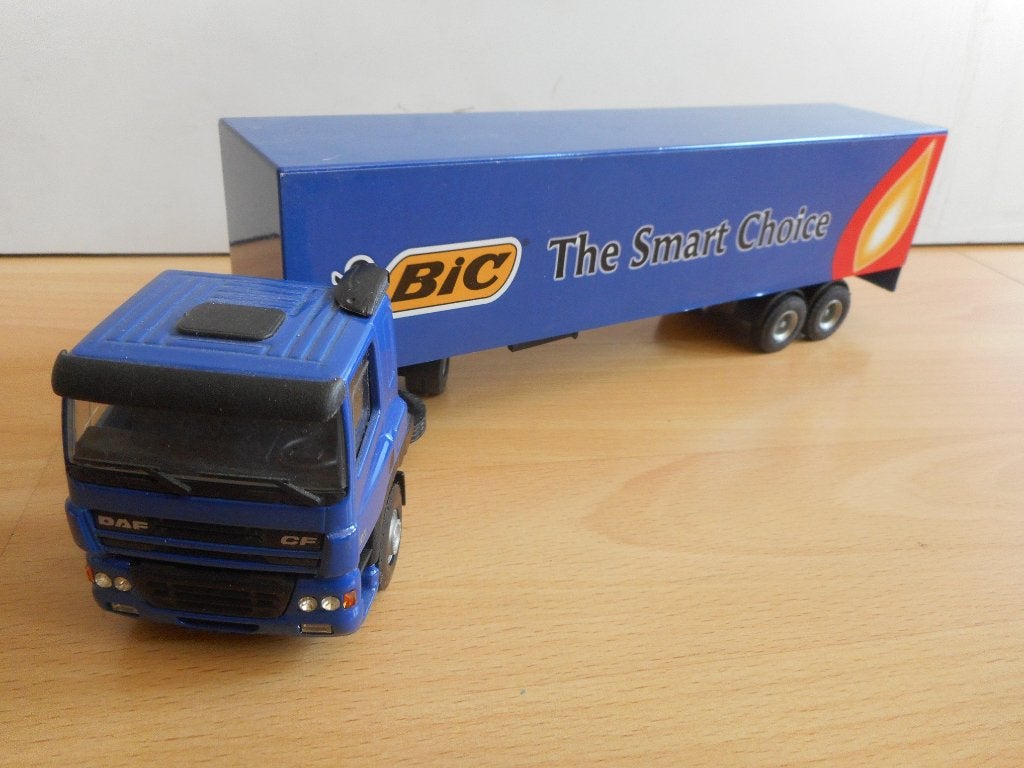 Lion Car Daf CF met Trailer "BIC", Ophalen of Verzenden, Gebruikt, Bus of Vrachtwagen, Lion Toys