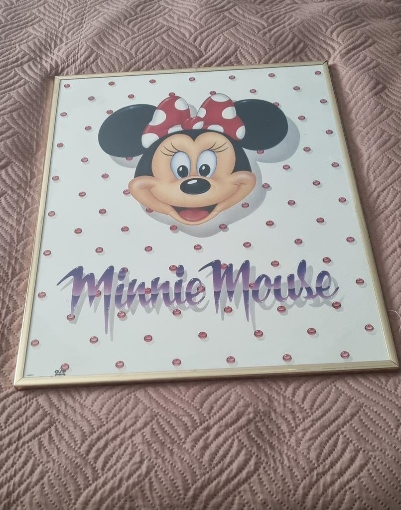 Grote Minnie Mouse poster, Ophalen of Verzenden, Button of Speldje
