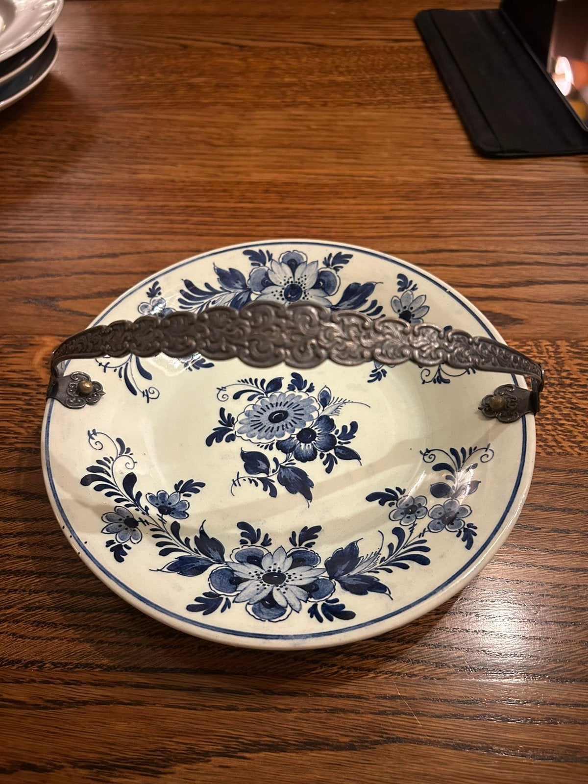 Vintage Delfts blauwe koekjes schaal, Quo Vadis Gouda, Antiek en Kunst, Ophalen of Verzenden