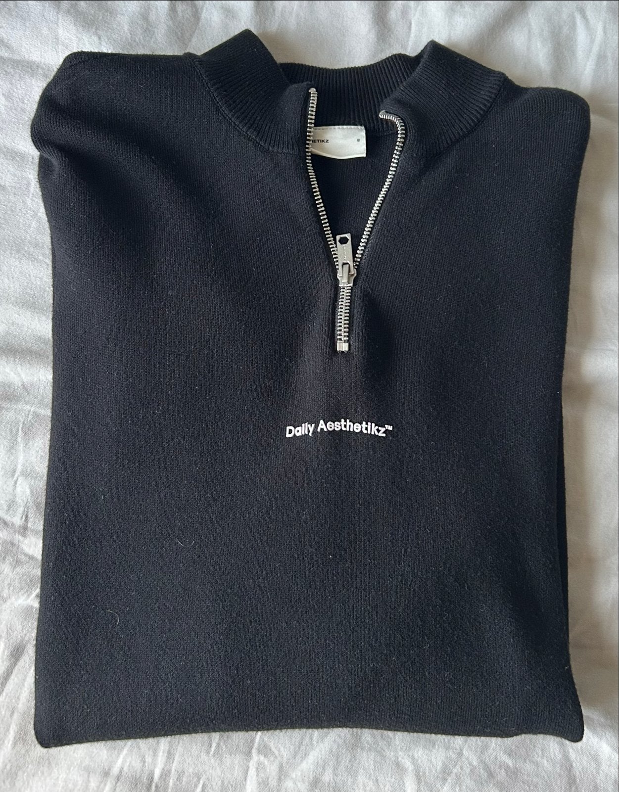 Daily Aesthetikz zwarte trui met rits, maat S, Ophalen of Verzenden, Zo goed als nieuw, Zwart