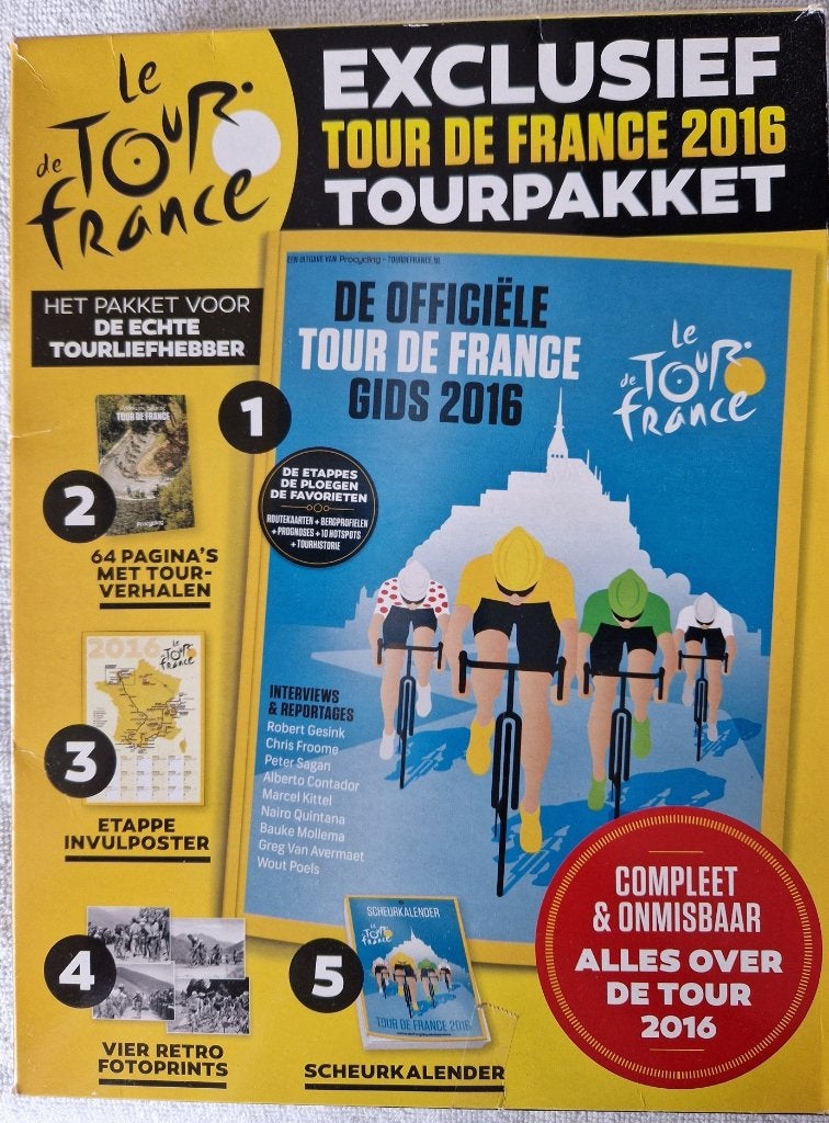 Tour de France 2016  Exclusief Tourpakket Nieuw, Boeken, Onbekend, Nieuw, Lopen en Fietsen, Ophalen of Verzenden
