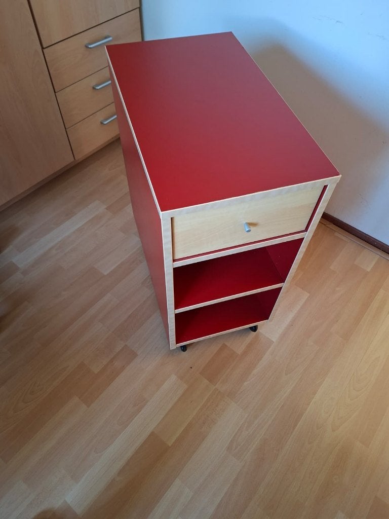 Verrijdbaar kastje, Huis en Inrichting, Ophalen, Minder dan 50 cm, Gebruikt, 1 of 2 laden