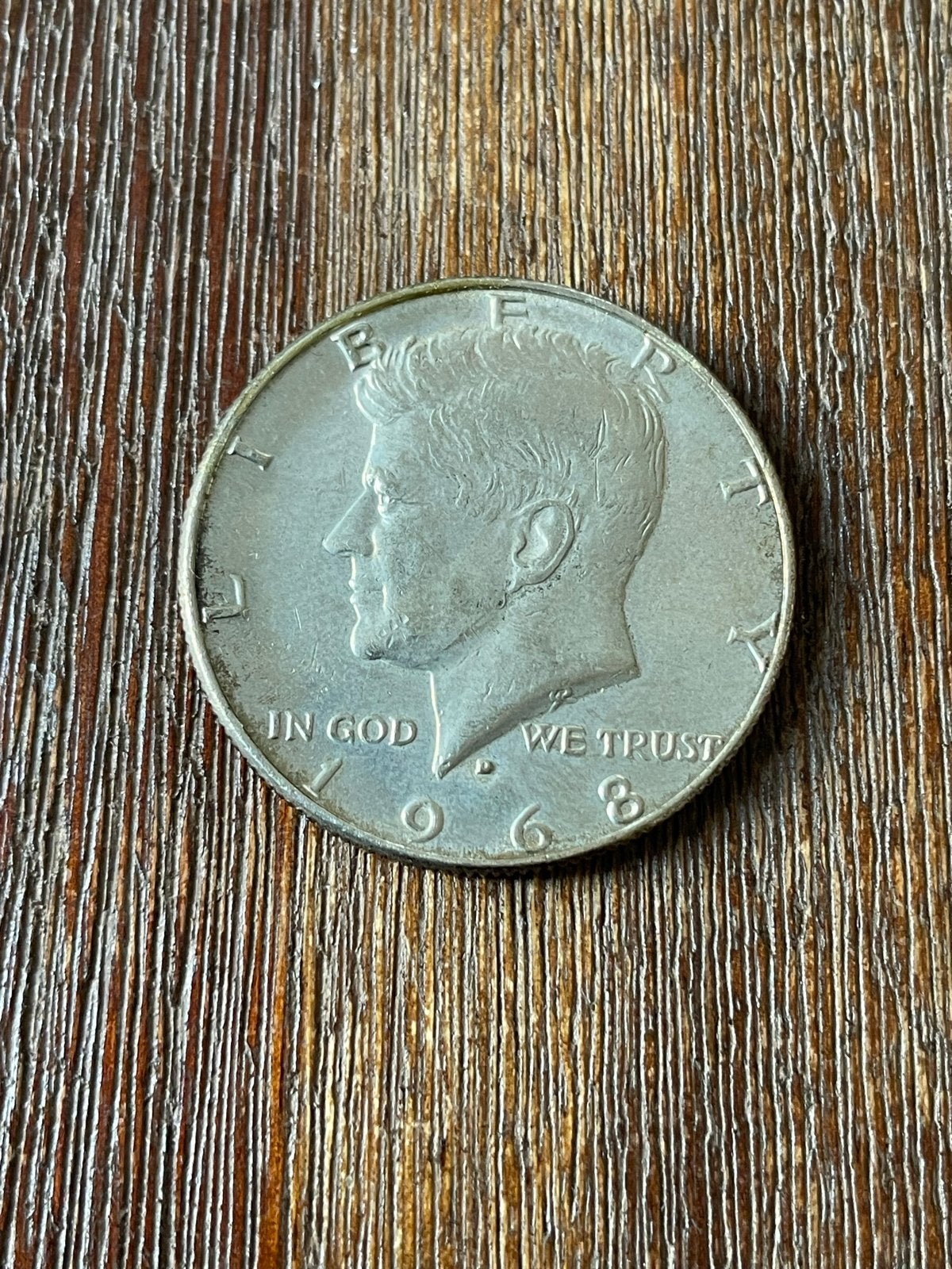 Amerikaanse Half Dollar munt 1968 - Kennedy, Ophalen of Verzenden, Losse munt