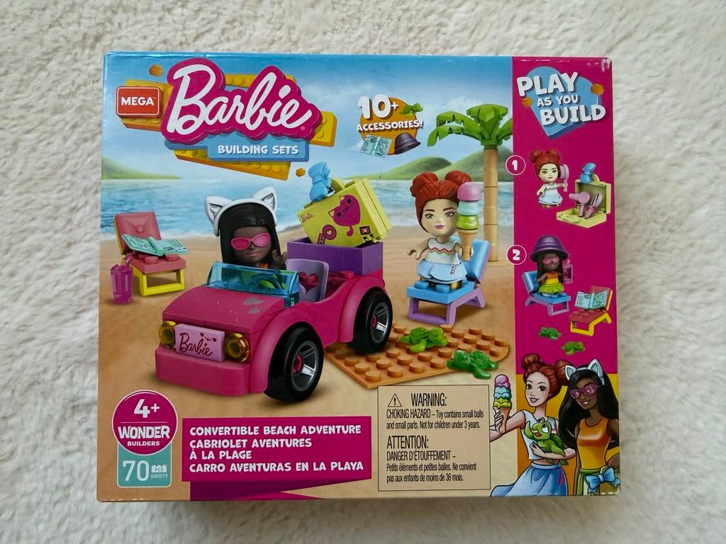 Barbie Bouwset - Cabrio Avontuur op het Strand, Ophalen of Verzenden, Nieuw, Megabloks