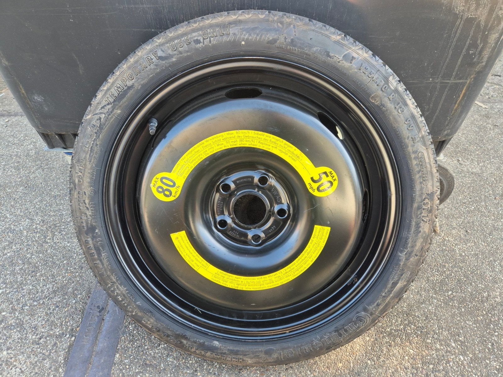 Reservewiel vw thuiskommertje, Auto diversen, Aanhangwagen-onderdelen, Ophalen
