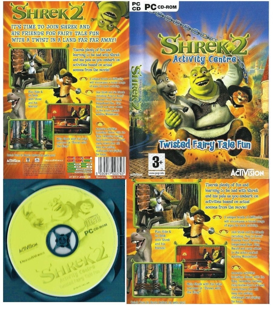Shrek2 activity centre videogame incl. boekje, Spelcomputers en Games, Avontuur en Actie, 1 speler, Eén computer, Ophalen of Verzenden