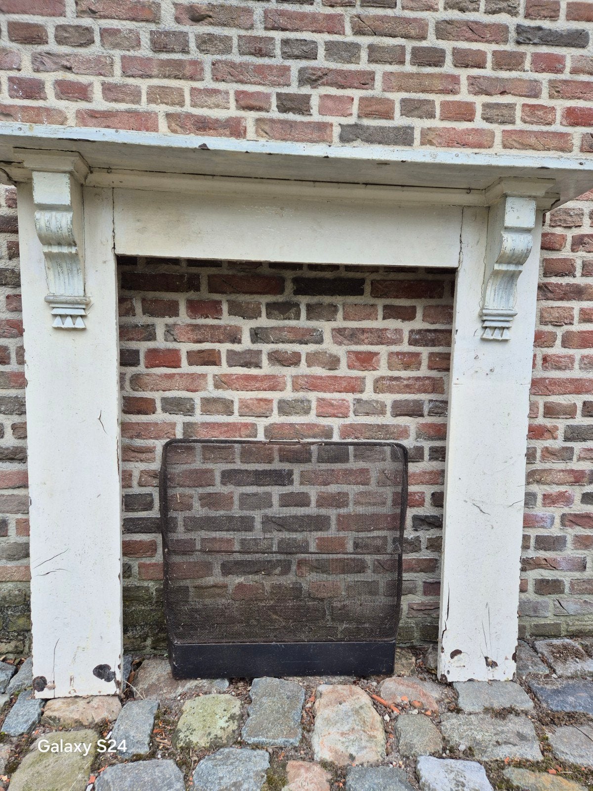 Antieke Schouwombouw met Haardscherm, Ophalen of Verzenden