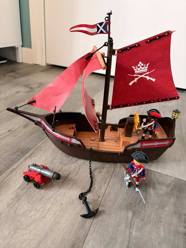 Playmobil  6681 / 5683 Soldatenzeilschip, Pirates, Gebruikt, Losse onderdelen, Ophalen of Verzenden