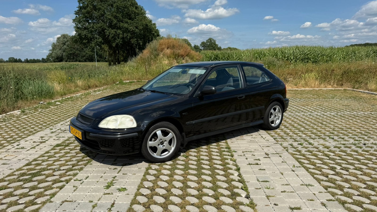 Honda Civic 1.4i S 1996 90PK | Airco | NAP | APK 04-2027, Stof, 4 cilinders, 1396 cc, Zwart