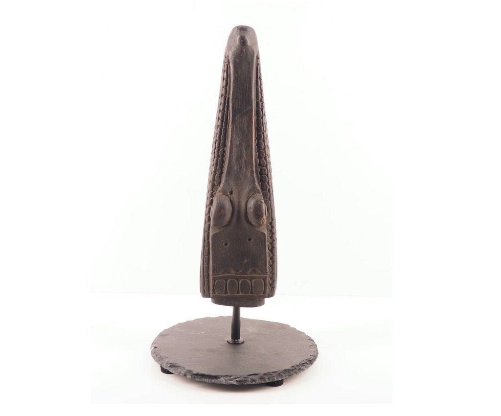 Kinder-Kano boegstuk Krokodil  Sepik Papua N.G. (170703-07), Ophalen of Verzenden