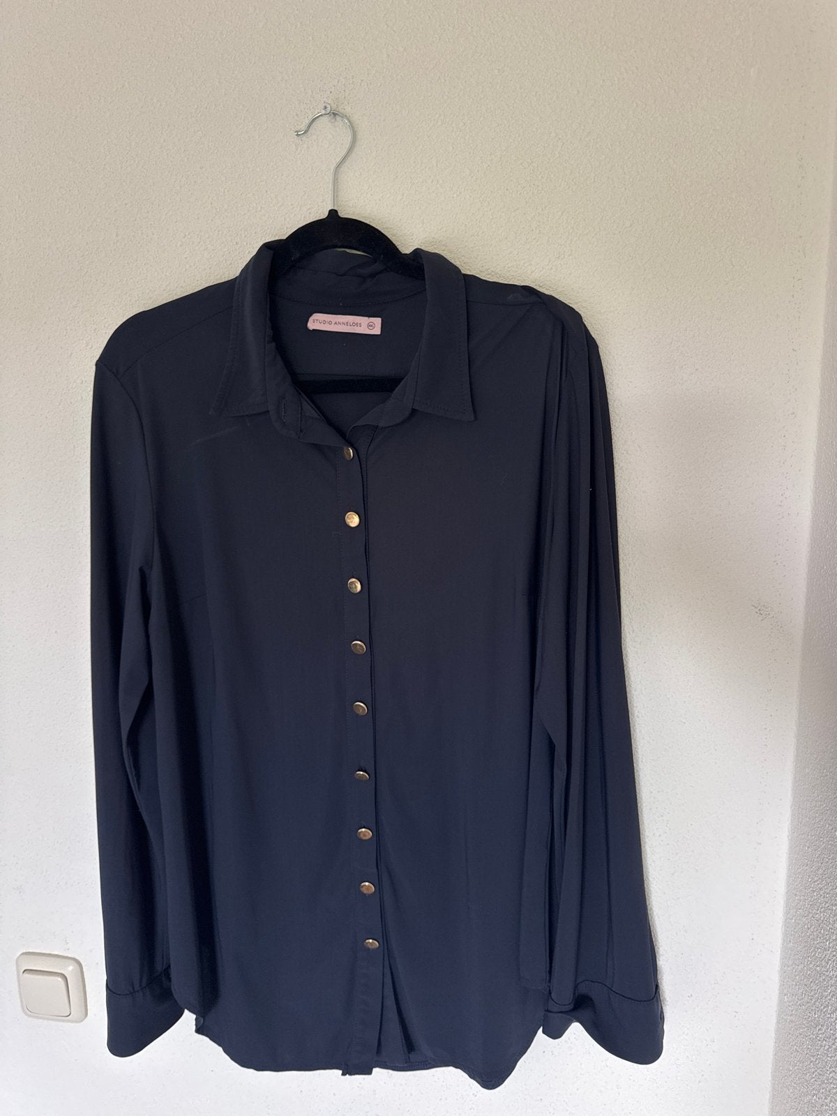 Studio Anneloes XXL Donkerblauwe Blouse, Ophalen of Verzenden, Zo goed als nieuw, Maat 46/48 (XL) of groter, Blauw