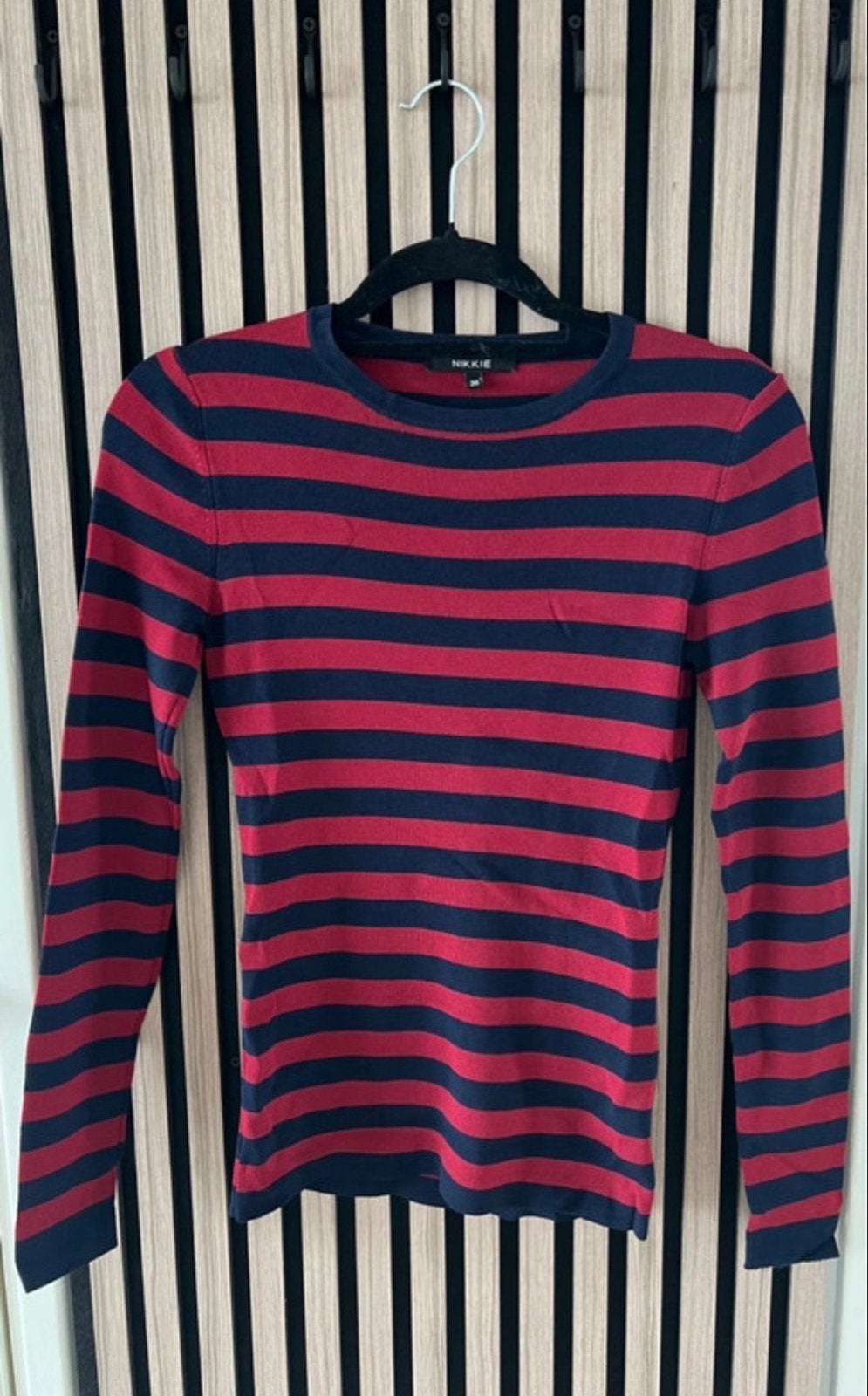 NIKKIE, Nikkie Plessen gestreepte trui, longsleeve, maat 36, Ophalen of Verzenden, Zo goed als nieuw, Maat 36 (S), Rood