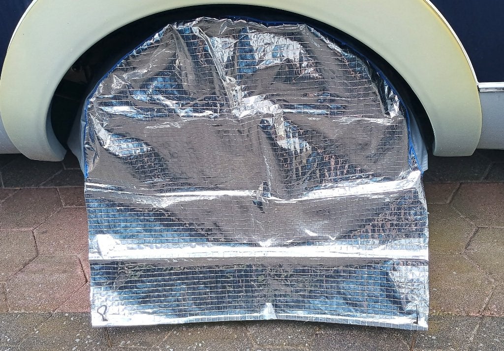 4 stuks zonbeschermingshoezen voor de Camper/Caravan banden, Caravans en Kamperen, Ophalen, Gebruikt