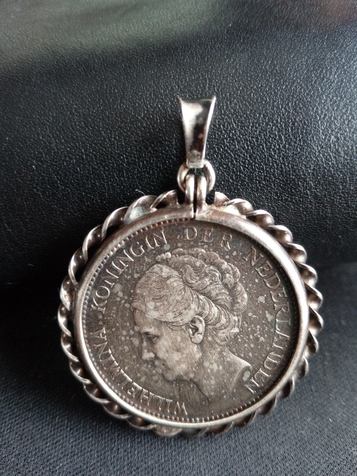 Prachtige zilveren 1 gulden munt  1924 Wilhelmina, Ophalen, Zo goed als nieuw, Zilver, Zilver