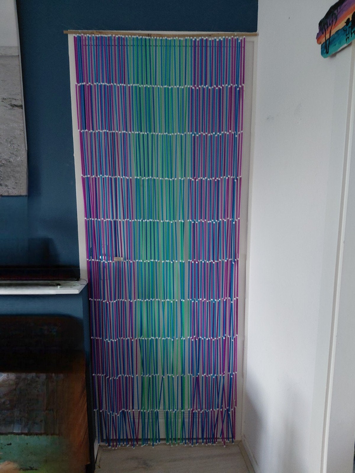 Vliegengordijn 200x87cm - Kleurrijk en Praktisch, Huis en Inrichting, Stoffering | Gordijnen en Lamellen, Gebruikt, 200 cm of meer