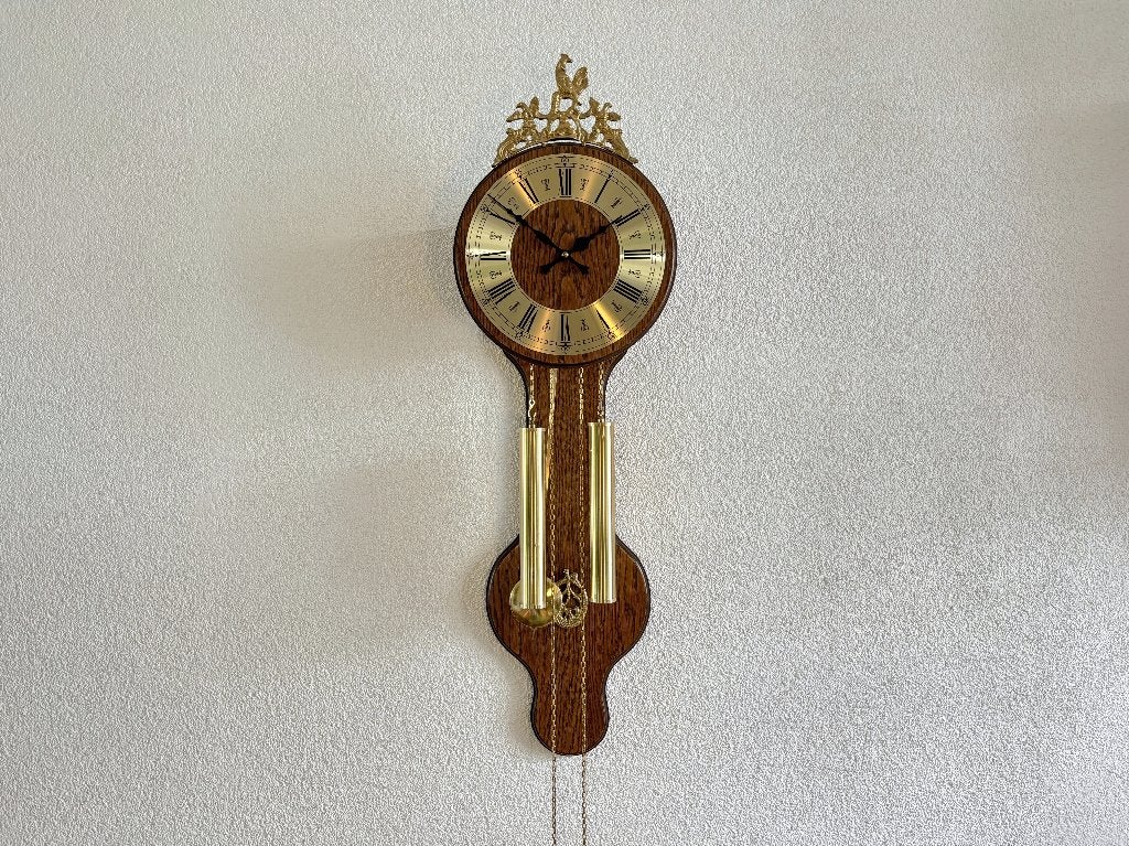 Wandklok met haan, Ophalen, Analoog, Met slagwerk, Wandklok