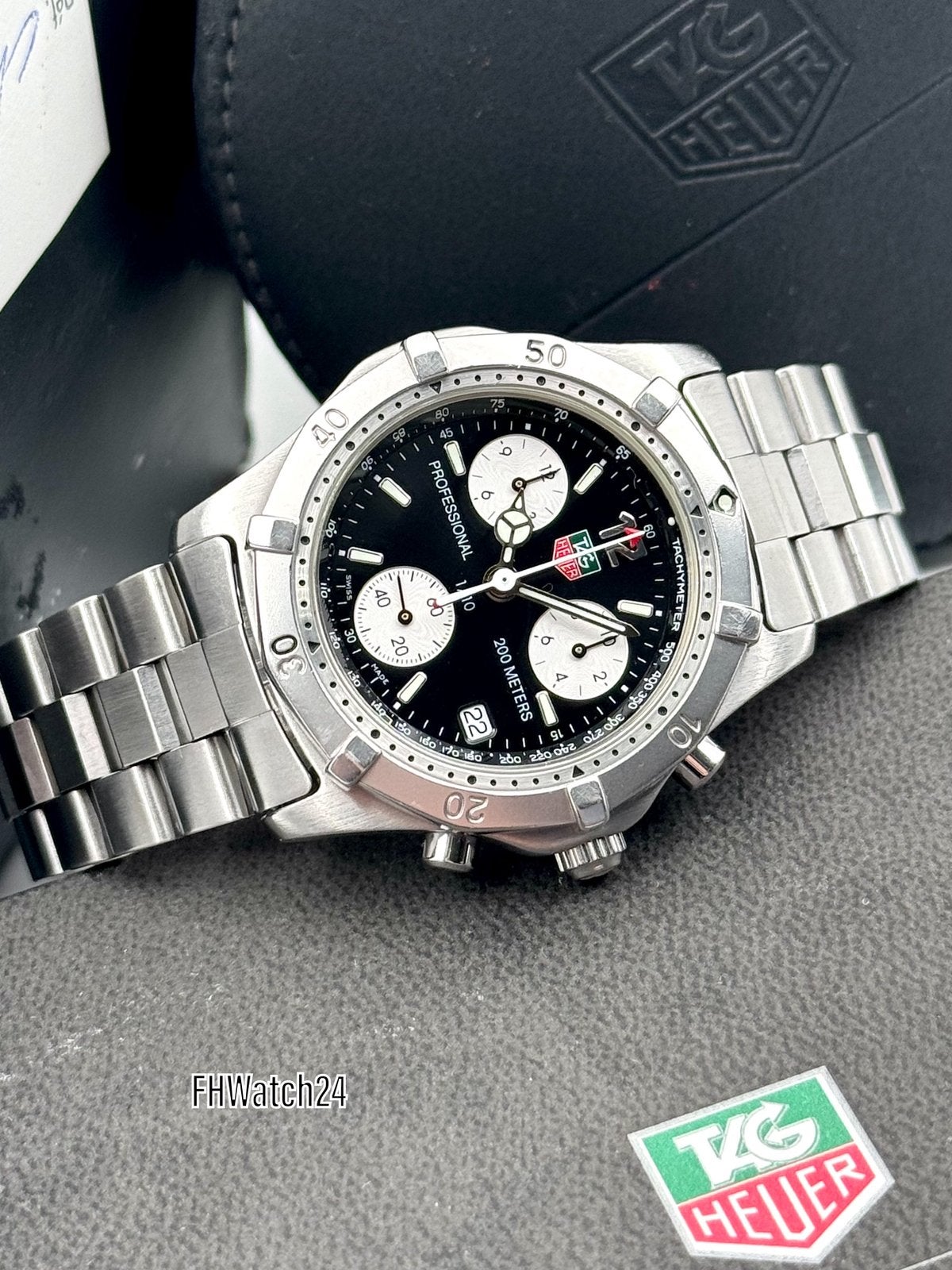 Tag Heuer CK1110-0 Professional 2000 Chronograph. | Met doos, Staal, TAG Heuer, Gebruikt, Staal