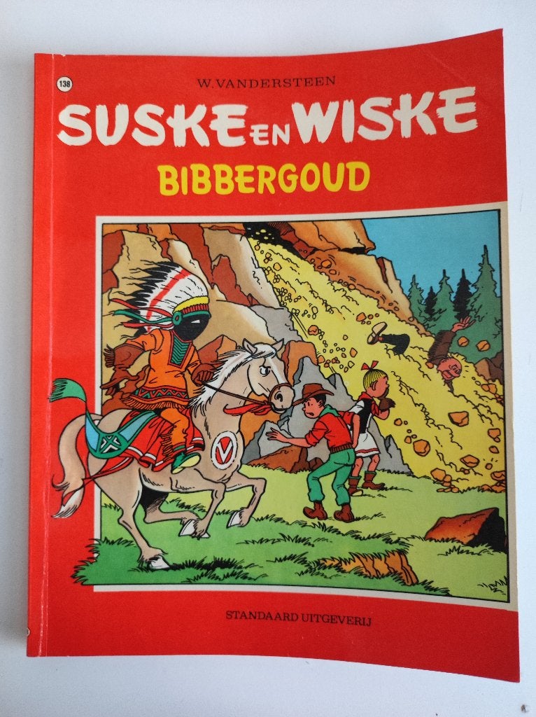 Suske en Wiske nr 138 Bibbergoud eerste druk 1973., Boeken, Stripboeken, Gelezen, Willy Vandersteen, Eén stripboek, Ophalen of Verzenden