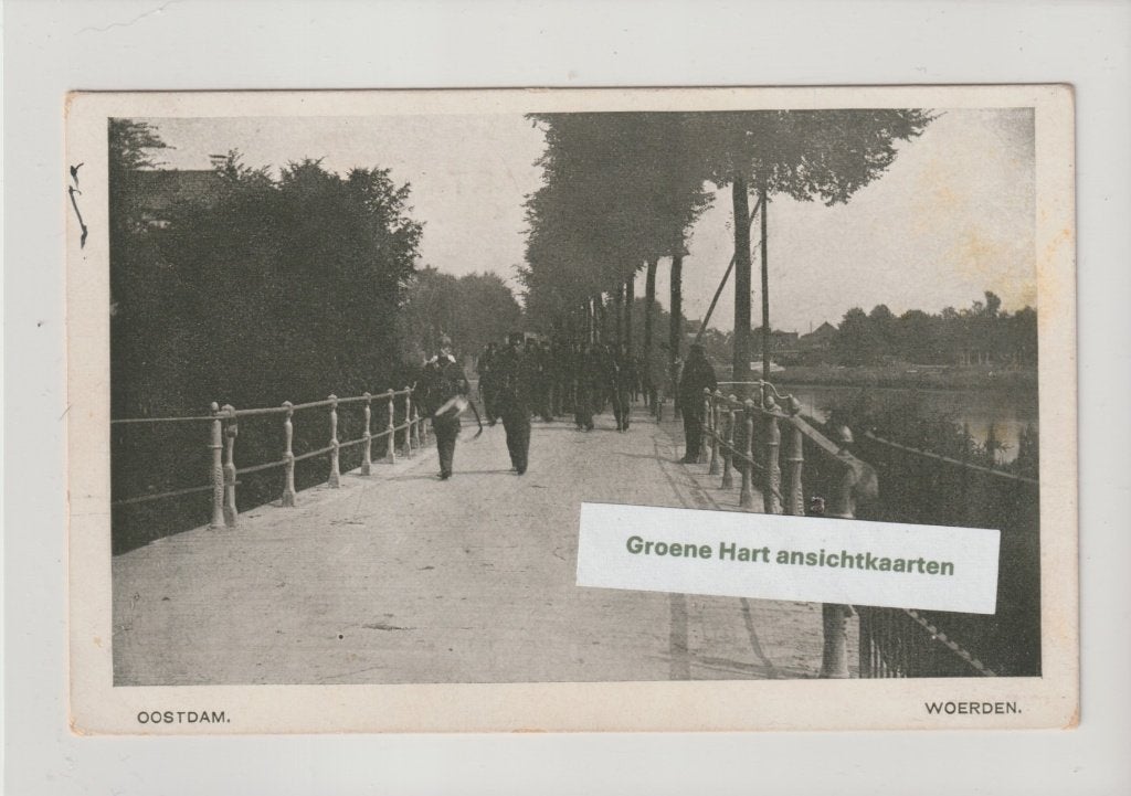 Woerden - Oostdam 1914 * militair, Ophalen of Verzenden, Voor 1920, Gelopen, Utrecht