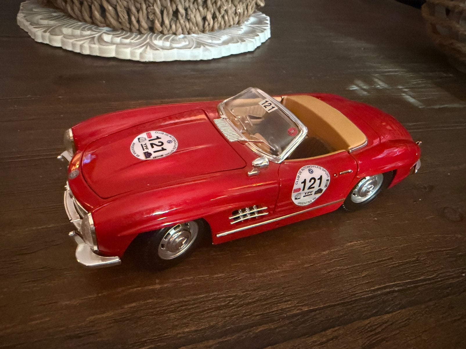 Mercedes 300 sl roadster miglia 1000 1:18 bburago, Ophalen, Zo goed als nieuw, Auto, Bburago